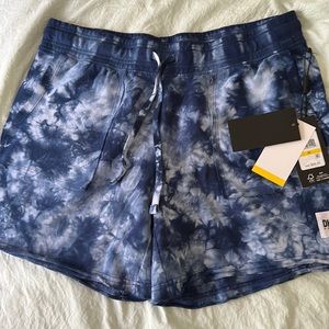 DKNY Loose Fit Drawstring Tie Dye Shorts 100% Cotton